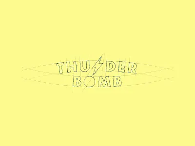 Nice little find while concepting bomb concept graphic letter lightning logo ocean surf surfing wordmark