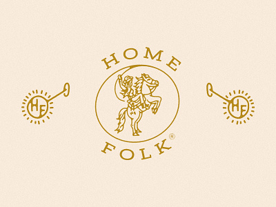 Home Folk Branding botique brand brand system branding cowgirl cowgirl logo fashion home folk horse lariat logo logo design rope western logo western wear