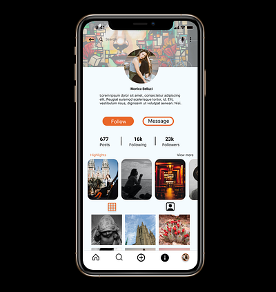 Profile Page UI design for a social media app design interface product design profile page social media ui ux