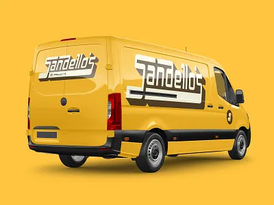 Sandello's Brand Identity - Work Vehicle Mockup baseball cards brand identity branding design graphic design lettering ligatures logo retro sports type typography vector