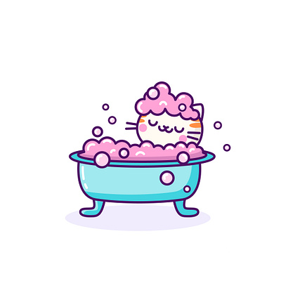Relax bath cartoon cartoon character cartoon illustration cute illustration cuteart foam health illustration kawaii kawaii art me time relax rest self care spa
