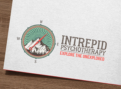 Logo Design: Intrepid Psychotherapy, Victoria BC branding design graphic design illustration intrepid jesse ladret logo malcontent creative print psychotherapy typeography vancouver island vector victoria bc