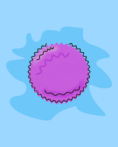 Fuzzy design graphic design illustration inktober