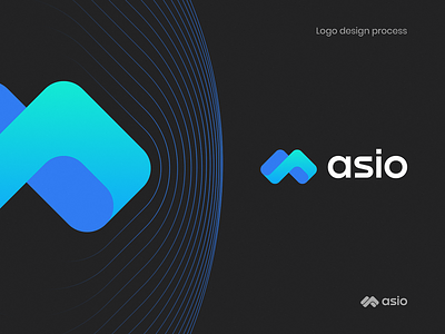 ASIO Logo Design 3d blockchain branding cloud collaboration crypto dashboard geospatial gradient heat map hosting icon identity it logo map saas software task manager tracking