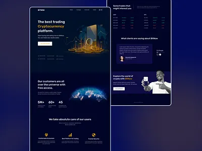 BitNow - The best trading cryptocurrency platform 3d animation bitcoin branding cryptocurrency design designer graphic design inspiration interface landingpage logo motion graphics typography ui ux