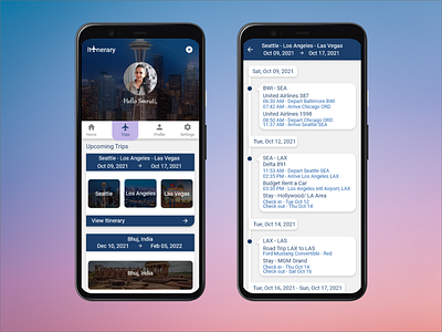 Itinerary UI app appdesign appui dailyui dailyui079 design itinerary ui ux