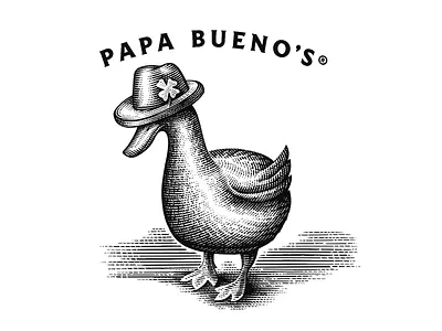 Lucky Duck Rum Labels Illustrated by Steven Noble artwork design engraving etching illustration line art logo scratchboard steven noble