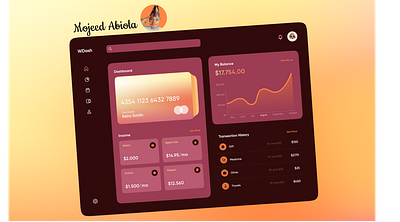 Wallet Dashboard Design app design dashboard ui ui design uiux user interface user interface design wallet dashboard wallet dashboard design wallet dashboard ui wallet design