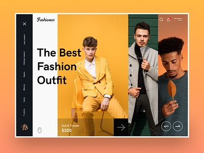 Fashion Landing Page layout clean ui clothing clothing line ecommerce fashion homepage landing page mockup online shop photography street wear uiux web design