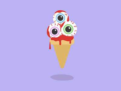 EyesCream: Halloween Ice Cream creepy cute halloween drippy eyes eyes ice cream eyescream halloween ice cream icecream icecream cone illustration spooky