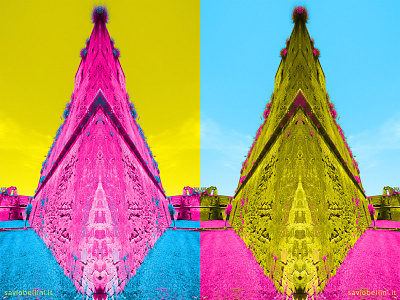 Mirrorcastle architecture castle cmyk cyan graphic design landing magenta overcolor photo photography sky street yellow