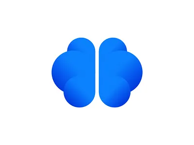 SmartCloud logo design: brain from clouds ai artificial intelligence brain brains clever cloud daas google hosting icon intelligent iot iq logo logo design saas smart smart contracts storage tech