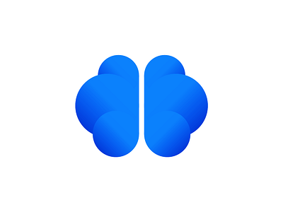 SmartCloud logo design: brain from clouds ai artificial intelligence brain brains clever cloud daas google hosting icon intelligent iot iq logo logo design saas smart smart contracts storage tech