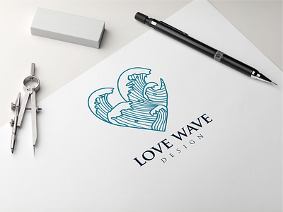 Love Wave design branding design graphic design illustration love design typography ware love logo