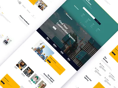 Construction Agency Landing Page agency best 2021 website construction construction agency elementor elementor pro figma landing page ui ux web page website wordpress
