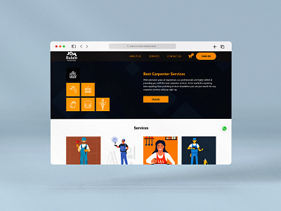Bulalo design design website handyman landin page handyman website landing page ui ui design uiux website website design website ui