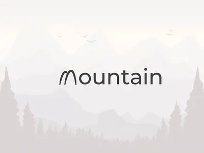 Mountain logo design letter logo design