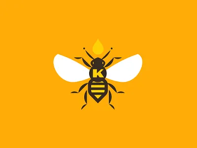 Knapp's Nectar bee branding colorado flat honey bee icon logo logomark modern packaging design