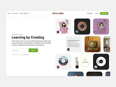 Learning by doing desktop education interface ui website