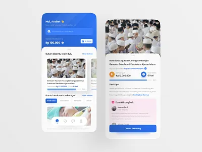 Donation Charity App clean donation minimal money payment