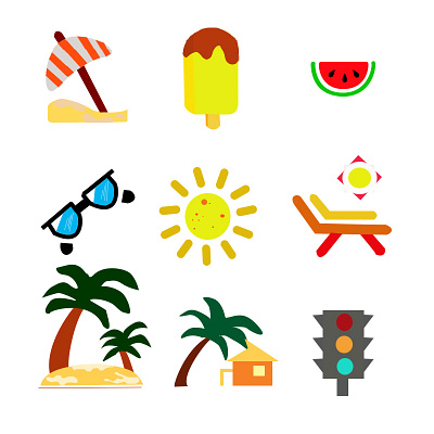 colourful icons graphic design