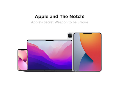 Apple and It's Notch apple branding design graphic design ipad iphone macbook mockup product design