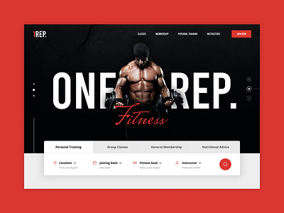 One Rep Fitness design fitness graphic design gym responsive ui ux web webdesign website