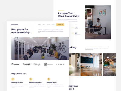 Zwork.space - Landing Page. design landing page minimal ui uiuxdesign ux web webdesign