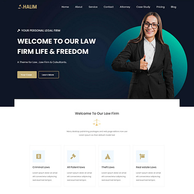 Halim is the best Lawyre Attornay and Law Farm Landing Page Temp animation branding graphic design logo motion graphics