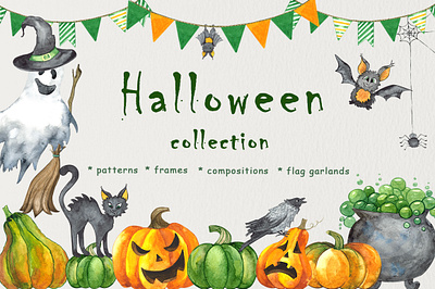 Halloween collection baby branding child composition design draw frame graphics hand illustration