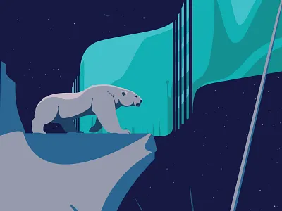 Nordic magic animal arctic art digitalart drawing graphic design ill illustration illustrator narwhal polar bear vector