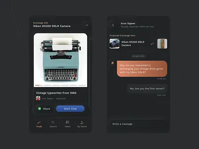 CRED Neumorphism exploration barter chat clean cred exchange inspired monster minimal neu neumorphism new shadow simple ui vintage