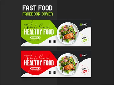 Fast Food Facebook Cover Design🥰 design fast food food graphic design logo resturant vector