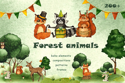Forest animals pattern