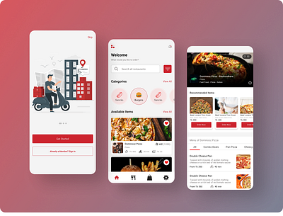 Food heaven - A food delivery mobile app app branding delivery app food app ui ux