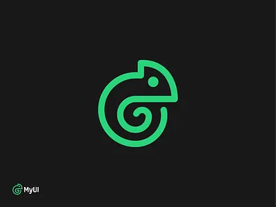 MyUI logo design proposal animal app app icon application automatisation branding cameleon custom experience logo logodesign logodesigner mark personal software software company logo symbol ui user user interface