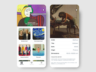 Museum & Exhibitions | Art gallery app app art art gallery artist clean design design events gallery history interface ios minimalism mobile museum ui ux