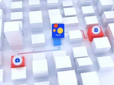 Mozayix risk assessment app | Lazarev. 3d animation area building car truck charts data explainer graphs interface list motion graphics office promo protect security survey ui ux visualization