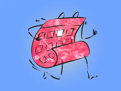 Deadline illustration calendar deadline graphic design illustration illustrator raster running ui design vector