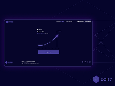 Bond app branding design logo prototype token interface ui