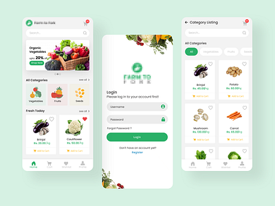 Grocery App UI app clean design typography ui