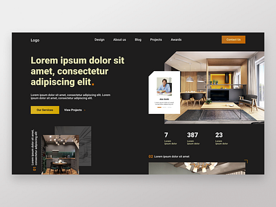 Website for an Interior Studio figma product page ui ui designer ux ux designer web design