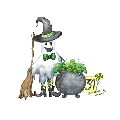 Halloween composition baby cartoon character child design illustration