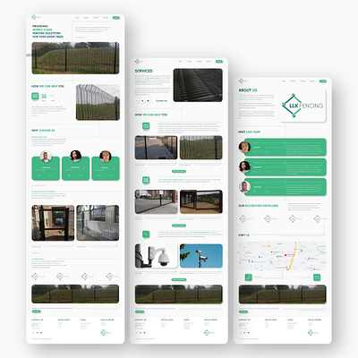 Fencing Company Website branding design ui ux