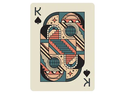 Mindfulness abstract cards design drawing global graphic illustration linework mindfulness pattern playing cards retro stars texture vector