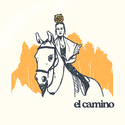 El Camino animal camino drawing equine hand drawn hispanic horse horseback illustration procreate spanish the way
