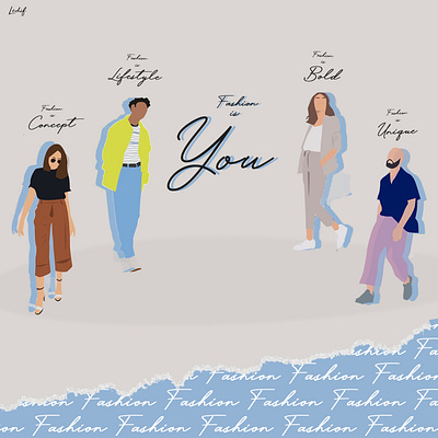 FASHION IS YOU design illustration typography