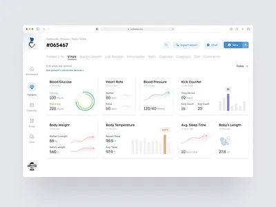 📈 Vitals Screen Exploration for Mothercare app concept doctorsportal healthcare minimal mothercare pregnancy product design uidesign webapp