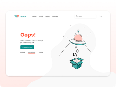 404 page for online shopping site 404 404 design 404 page branding error error design graphic design illustration online shop shopping site ui ui design website ui