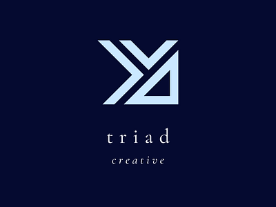 Triad Creative Logo branding design graphic design logo minimalist mockup